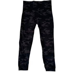 Spanx Black Camo Leggings, Size L